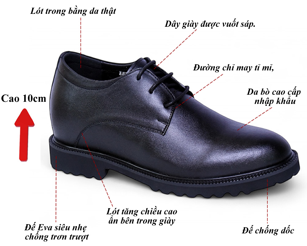 Giày cao 10 cho nam đế eva siêu nhẹ 7